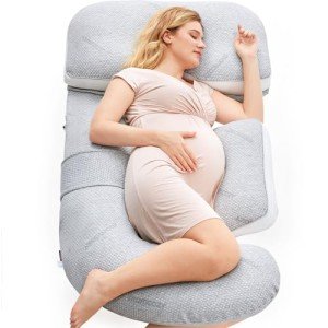 Momcozy G-Shaped Pregnancy Pillow with Belly Wedge