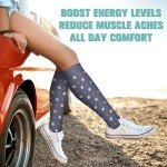 BLUEENJOY Compression Socks for Circulation - 6 Pairs