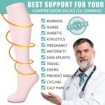 BLUEENJOY Compression Socks for Circulation - 6 Pairs