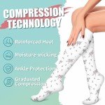 BLUEENJOY Compression Socks for Circulation - 6 Pairs