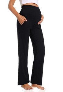Cozy Wide Leg Maternity Lounge Pants with Pockets