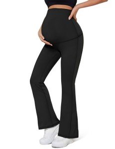 Buttery Soft Maternity Flare Leggings for Pregnancy