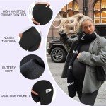 GROTEEN Women's Maternity Leggings with Pockets - 3 Pack