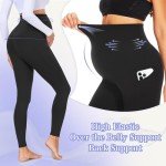 GROTEEN Women's Maternity Leggings with Pockets - 3 Pack