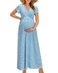 Floral Maternity Maxi Dress for Baby Showers