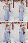 Floral Maternity Maxi Dress for Baby Showers