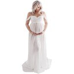 Off Shoulder Flowy Maternity Dress for Photoshoots