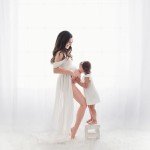 Off Shoulder Flowy Maternity Dress for Photoshoots