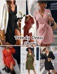 Ekouaer Ice Green V-Neck Maternity Dress