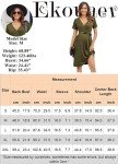 Ekouaer Ice Green V-Neck Maternity Dress