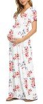 Floral Maternity Maxi Dress for Summer Events