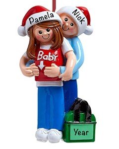 Custom Baby Bump Christmas Ornaments for Parents