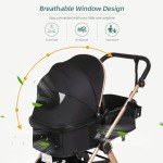 6-in-1 Convertible Baby Stroller with Bassinet