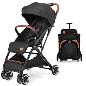 Compact Lightweight Travel Stroller with Cup Holder
