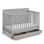 Graco Hadley 5-in-1 Convertible Crib - Pebble Gray