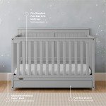 Graco Hadley 5-in-1 Convertible Crib - Pebble Gray