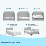 Graco Hadley 5-in-1 Convertible Crib - Pebble Gray