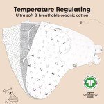 KeaBabies Organic Baby Swaddle Sleep Sacks - 3 Pack