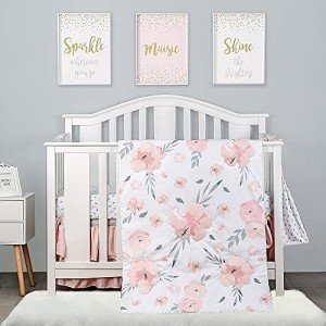 Floral 4-Piece Crib Bedding Set for Babies