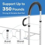 Adjustable Bed Rails with Storage for Seniors
