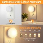 5-Pack LED Plug-in Night Lights with Sensors