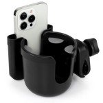Dual Cup and Phone Holder for Mobility Aids