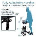Vive Mobility Heavy-Duty Rollator Walker with Seat