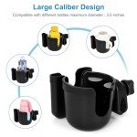 Dual Cup and Phone Holder for Mobility Aids
