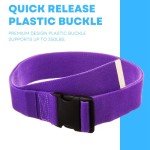 Gait Belt with Reinforced Plastic Squeeze Buckle for Mobility Assistance