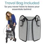 Lightweight 3-Wheel Walker for Seniors with Basket