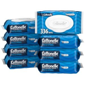 Cottonelle Flushable Wet Wipes, 336 Total Wipes