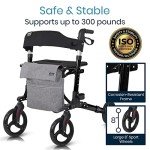 Vive Mobility Heavy-Duty Rollator Walker with Seat