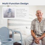 Folding Steel Bedside Commode Chair, Portable Toilet