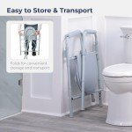 Folding Steel Bedside Commode Chair, Portable Toilet