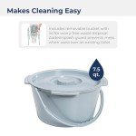 Folding Steel Bedside Commode Chair, Portable Toilet