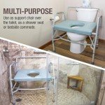 Extra-Wide Drop Arm Commode with Adjustable Legs