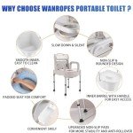 Portable 3-in-1 Bedside Commode Chair for Seniors