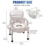 Portable 3-in-1 Bedside Commode Chair for Seniors