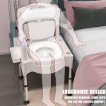 Portable 3-in-1 Bedside Commode Chair for Seniors