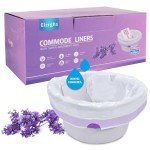 Lavender Commode Liners with Absorbent Pads - 50 Pack