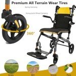 Lightweight Foldable Transport Chair for Seniors