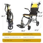 Lightweight Foldable Transport Chair for Seniors