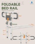 Adjustable Foldable Bed Rails with Motion Light