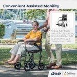 Lightweight Folding Transport Wheelchair with Footrest