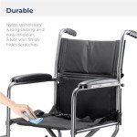 Lightweight Folding Transport Wheelchair with Footrest