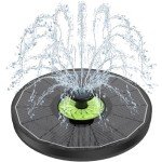 Solar Bird Bath Fountain with 7 Nozzles