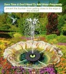 Solar Bird Bath Fountain with 7 Nozzles