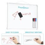 MaxGear 16"x12" Double-Sided Wall Dry Erase Board