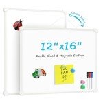 MaxGear 16"x12" Double-Sided Wall Dry Erase Board