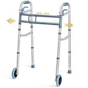 Lightweight Adjustable Walker with Wheels for Seniors
